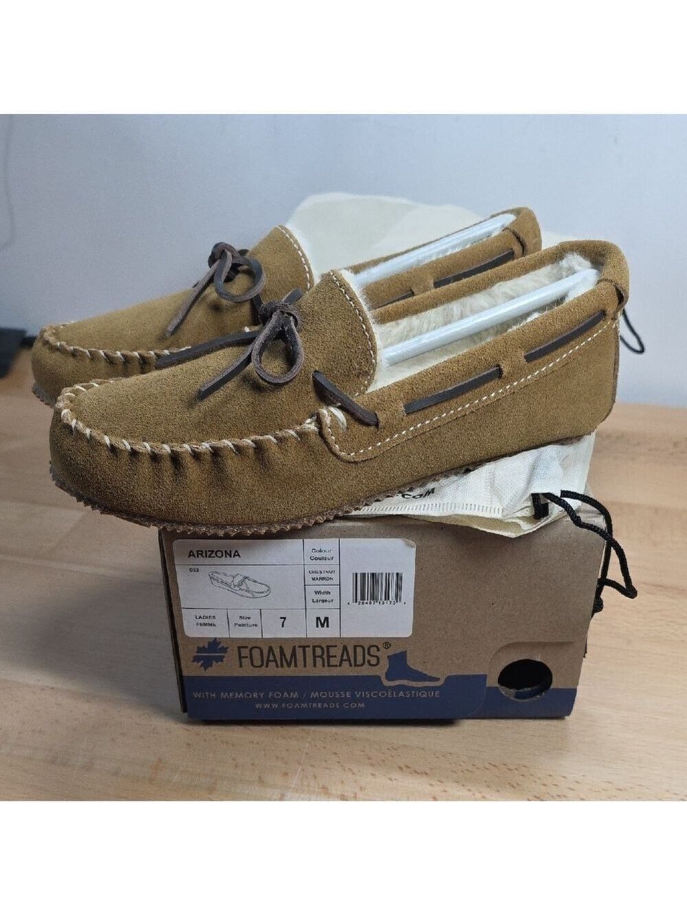 Foamtreads Tan Loafers Slip-Ons Moccasin Style